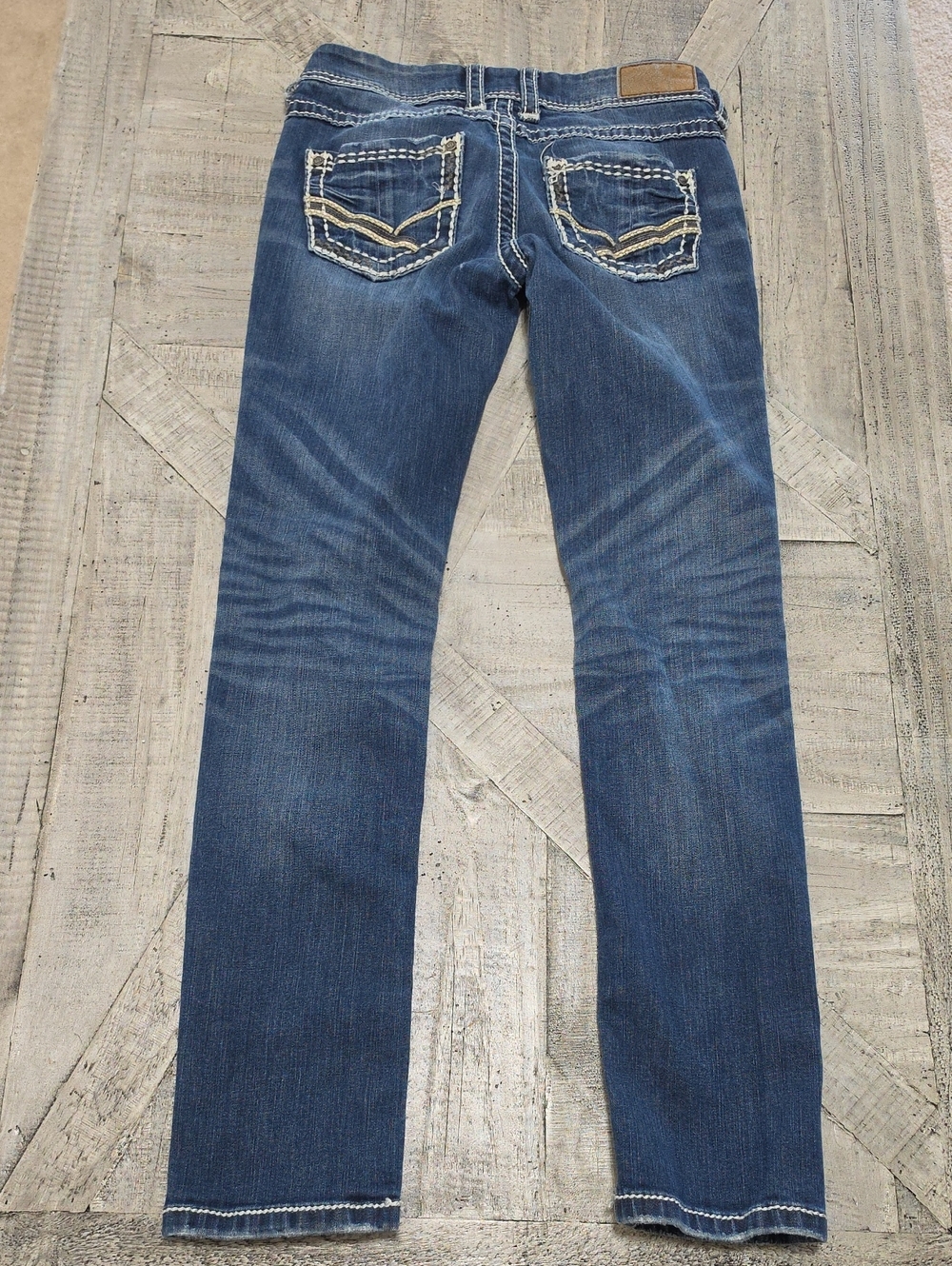 BKE Stella Denim Jeans with White Contrast Stitching